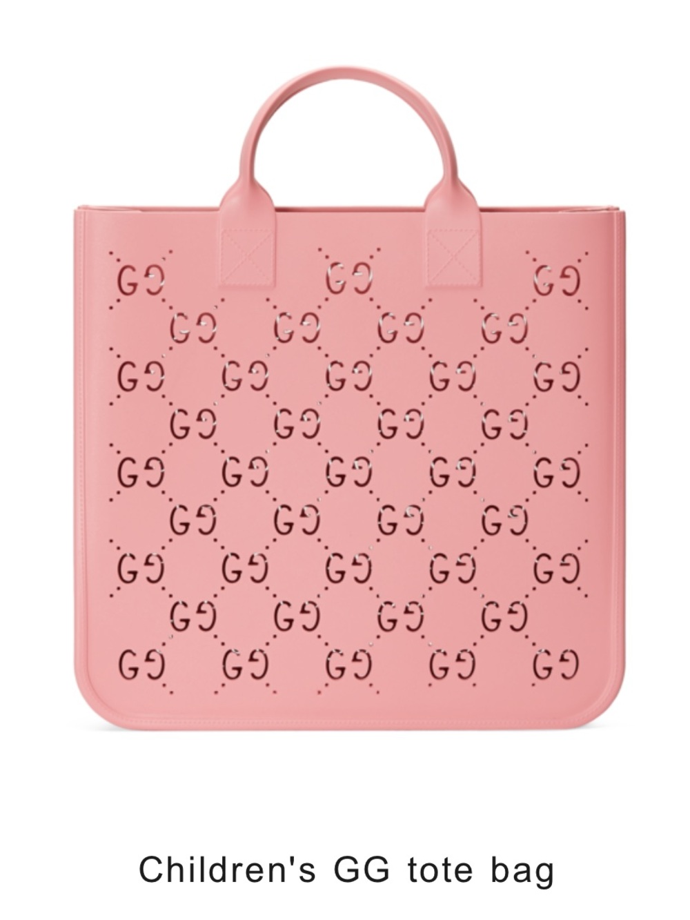 Gucci Pink Children's GG Perforated Tote